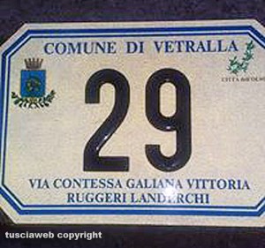 Vetralla - Via Contessa Galiana Vittoria Ruggeri Landerchi