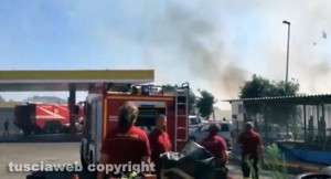 L'incendio che ha bloccato l'aeroporto di Fiumicino