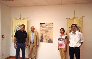 Tarquinia - La foto della presentazione, da sinistra: Celli, Cacciaglia, Santi e Brunori