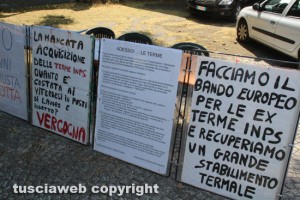Terme - Il sit in allo stabilimento ex Inps
