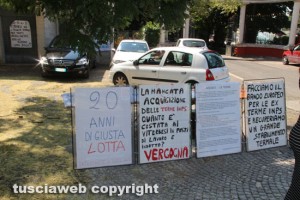 Terme - Il sit in allo stabilimento ex Inps