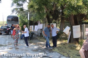 Terme - Il sit in allo stabilimento ex Inps