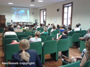 Viterbo - Palazzo Gentili - Gli insegnanti arrivati per Davide Faraone