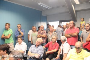 Sport - Viterbese - La sala stampa del Rocchi