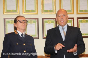 Il capo della squadra mobile Fabio Zampaglione e il vicequestore aggiunto Tiziana Cencioni