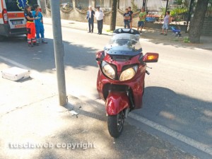 Vetralla - Lo scooter di Martufello coinvolto nell'incidente