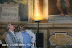 Viterbo - Giulio Giorello alla sala Regia con Carlo Galeotti