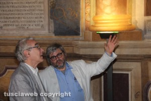 Viterbo - Giulio Giorello alla sala Regia con Carlo Galeotti
