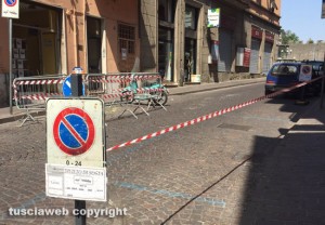 Viterbo - Transenne in via Matteotti