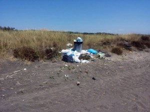 Il degrado sulla spiaggia di Riva dei Tarquini