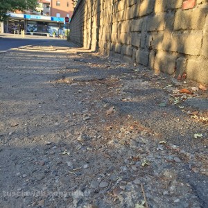 Il marciapiede di via Nino Bixio
