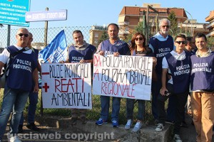 Polizia provinciale - La protesta all'Unitus
