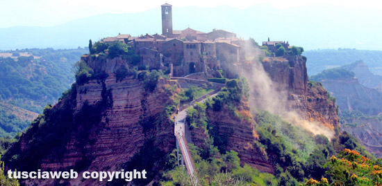 Una frana a Civita di Bagnoregio