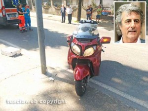 Vetralla - Lo scooter di Martufello coinvolto nell'incidente