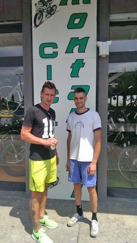 Miroslav Klose con Simone Montanini