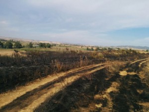 Sant'Agostino - La zona colpita dall'incendio