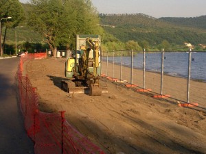 Bolsena - I lavori alla spiaggia Guadetto
