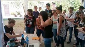 I ragazzi del liceo "Midossi" con il fumettista Sio