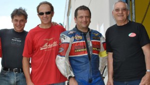 Il team Moretti - Roberto Freddi, Giovanni Duranti, Mauro Iosca e Bruno Scola
