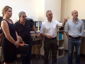 Gli assessori Perà, Delli Iaconi e Vannini al FabLab