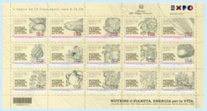 Francobolli celebrativi Expo
