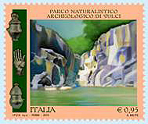 Il francobollo dedicato a Vulci