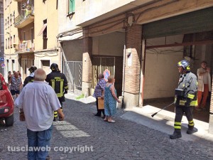 Porta Romana - Vigili del fuoco sul posto
