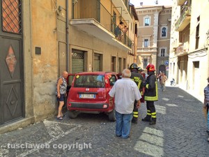 Porta Romana - Vigili del fuoco sul posto