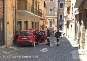 Porta Romana - Vigili del fuoco sul posto