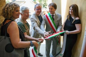 Bagnoregio - Il sindaco Bigiotti all'inaugurazione della Città incantata
