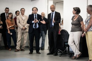 Viterbo - Unitus - Il rettore Alessandro Ruggieri nei laboratori di Restauro e diagnostica