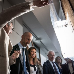Viterbo - Unitus - Il rettore Alessandro Ruggieri nei laboratori di Restauro e diagnostica