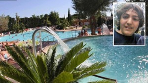 La piscina del camping La Petite Camargue e nel riquadro Giuseppe Centamore