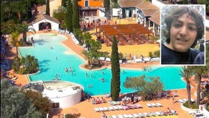 La piscina del camping La Petite Camargue e nel riquadro Giuseppe Centamore