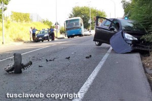 Viterbo - Tangenziale ovest - L'incidente