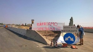 Tarquinia - Una protesta del Comitato per il diritto alla mobilità