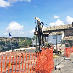 Frana a Civita di Bagnoregio - Partono i lavori