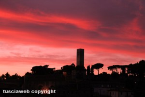 Il tramonto a Tarquinia