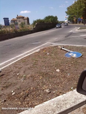 Viterbo - L'incrocio tra via Villanova e il cimitero