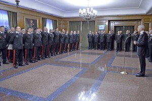 La premiazione dei carabinieri 