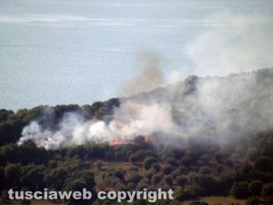 Montefiascone - Uno degli incendi di domenica