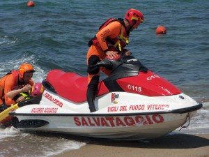 La moto d'acqua dei vigili del fuoco