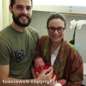 Francesco Leone Meschini con babbo e mamma