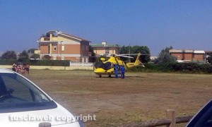 L'intervento del Pegaso a Tarquinia lido 