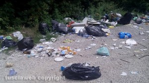 Il fontanile di Fiescoli tra erba altissima e immondizia