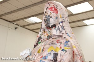 Viterbo - Gloria - La statua di santa Rosa in cartapesta
