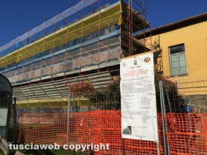 Viterbo - Lavori alle mura a porta della Verità