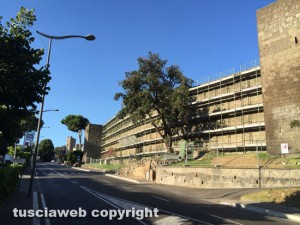 Viterbo - Lavori alle mura a porta della Verità