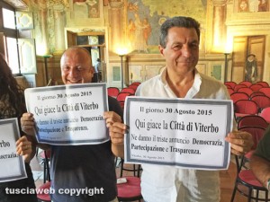 Viterbo - Comune - La protesta dell'opposizione
