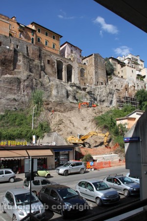 Bomba a Orte - La rupe in cui è stata ritrovata la bomba